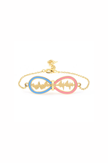 Personalised Lubb-Dupp Enamel Infinity Knot