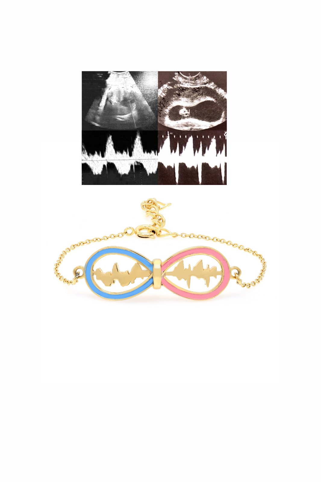 Personalised Lubb-Dupp Enamel Infinity Knot