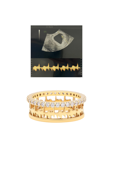 Personalised Lubb-Dupp Line Diamond Loop