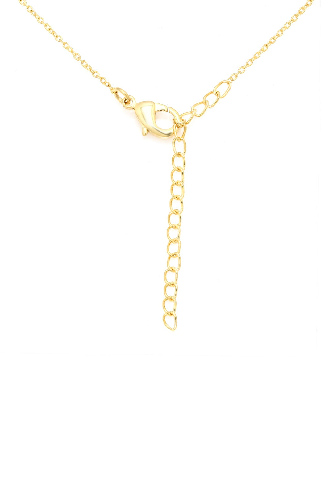 Close-up view of the Gold Vermeil pendant's adjustable chain clasp for a secure and customizable fit.