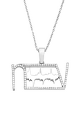 Stunning sterling silver necklace with heartbeat initials, ideal for timeless gifting.